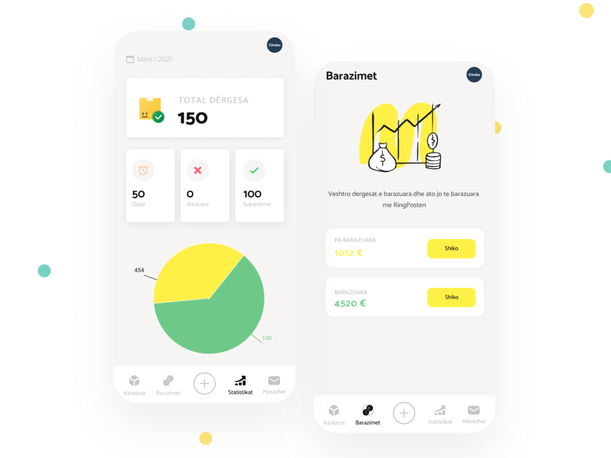 Ringposta - Mobile App design by Blerton Shala